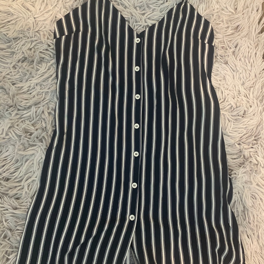 Navy/Cream Short Dress